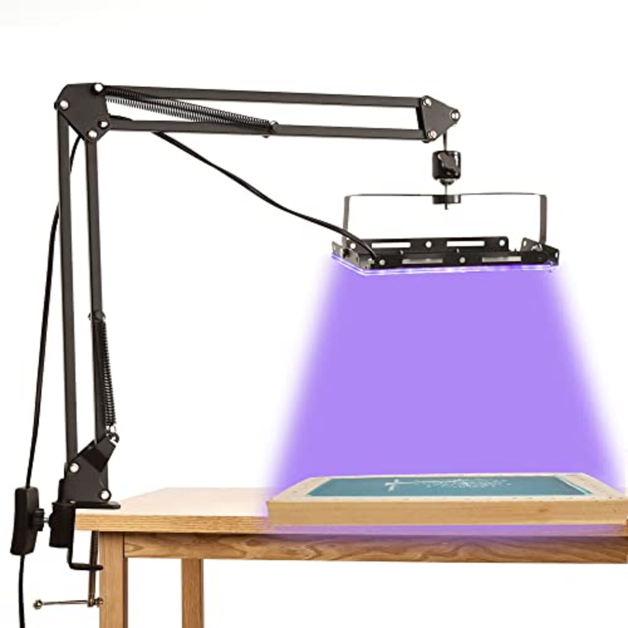 Exposure Unit for Screen Printing, 25W LED UV Screen Printing Exposure Light and Adjustable Light Stand for Cyanotype Kit and Emulsion Screen Printing